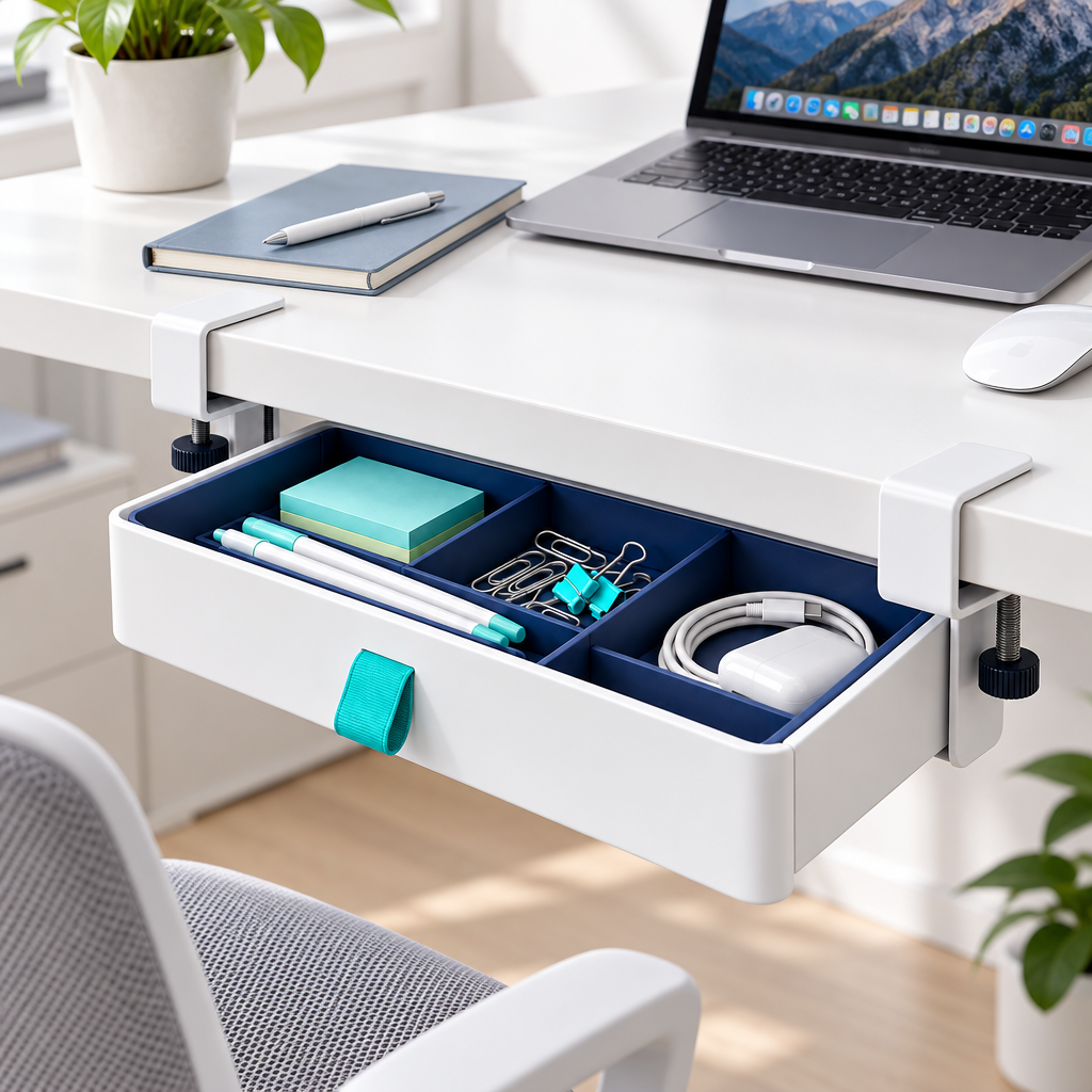 Avelmoren™ Clamp-On Under-Desk Drawer