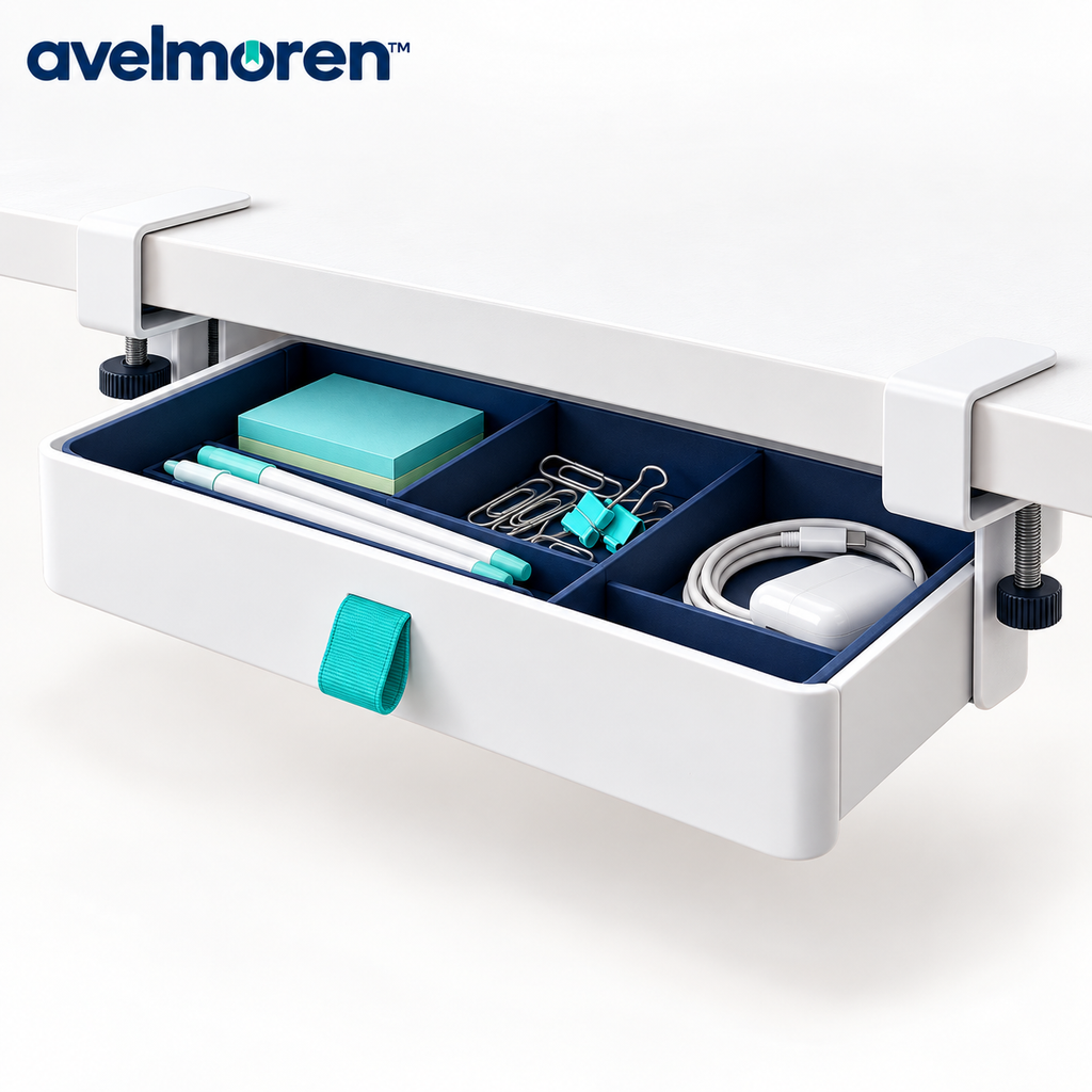 Avelmoren™ Clamp-On Under-Desk Drawer