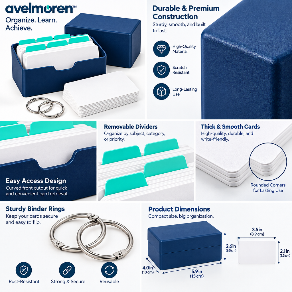 Avelmoren™ Reusable Flashcard Study System