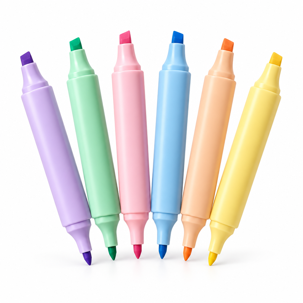 Avelmoren™ Dual-Tip Pastel Highlighter Set