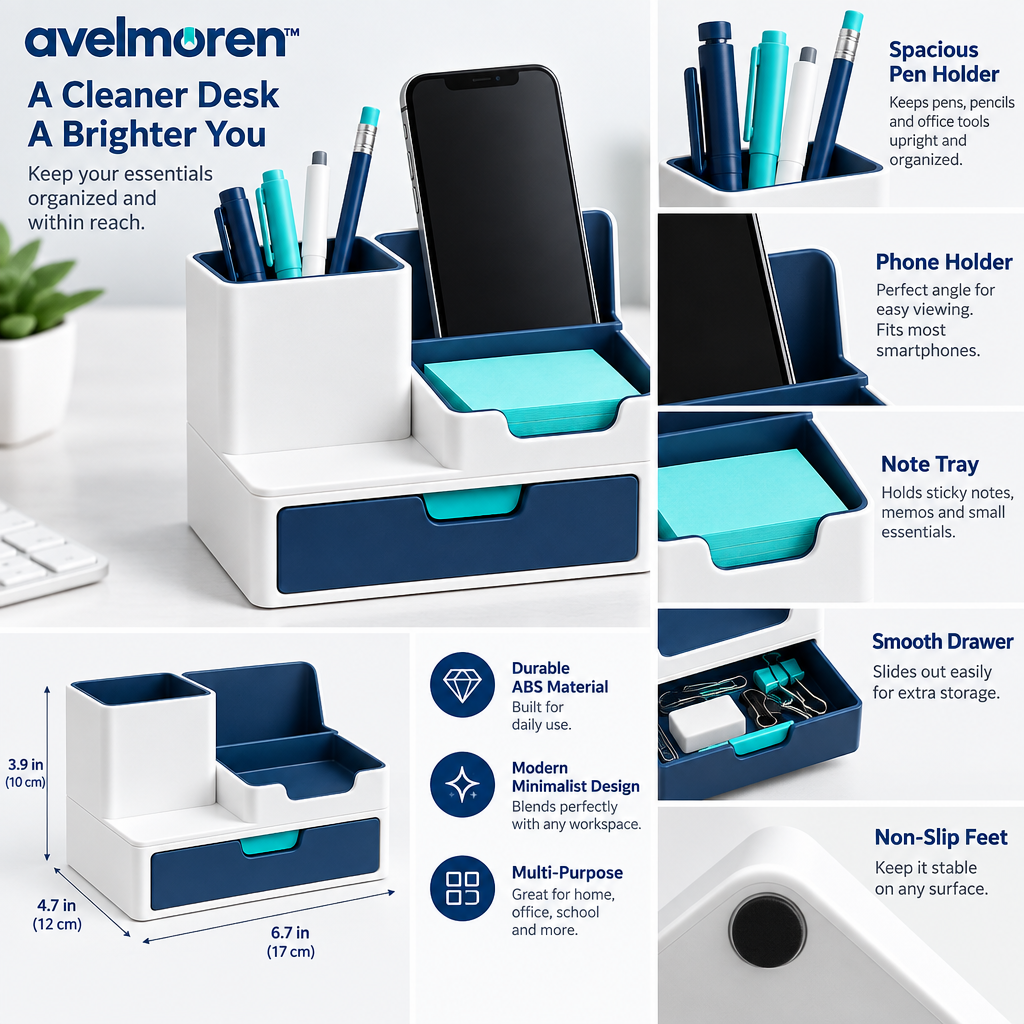 Avelmoren™ Modular Desktop Organizer