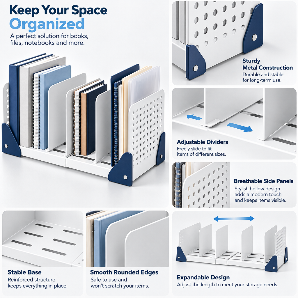 Avelmoren™ Expandable Book & File Organizer