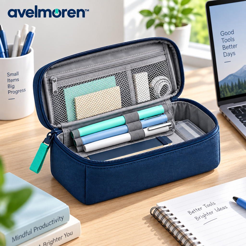 Avelmoren™ Wide-Open Organizer Pencil Case